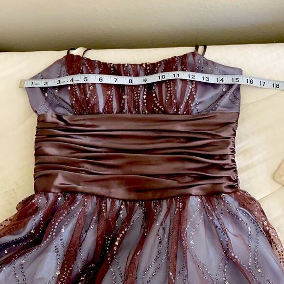 Morgan & Co Formal Dress Size 7 Baby Blue and Silver Lace Rhinestones. Gorgeous - Picture 10 of 15